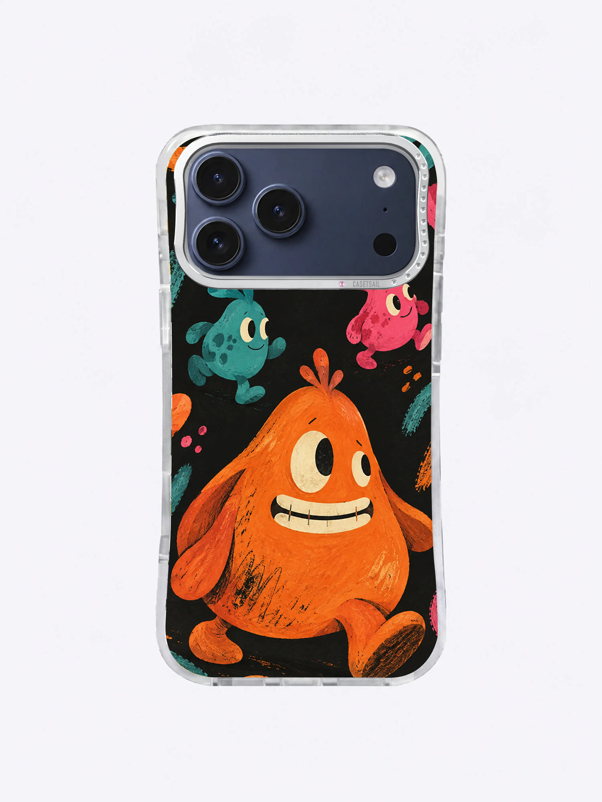 Pink Rhythm artwork on an iPhone 17 Pro Max case