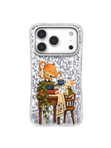 Storybook tea table and second try illustrated phone case