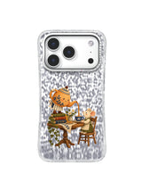 Cheerful teapot and mouse sharing tea iPhone case artwork
