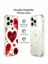Cupid Velvet Echo red leopard heart iPhone 16 Pro case view 3