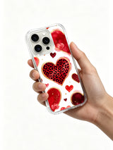 Cupid Velvet Echo red leopard heart iPhone 16 Pro case view 5