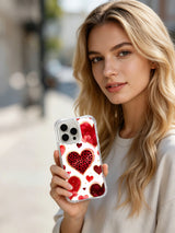 Cupid Velvet Echo red leopard heart iPhone 16 Pro case view 6