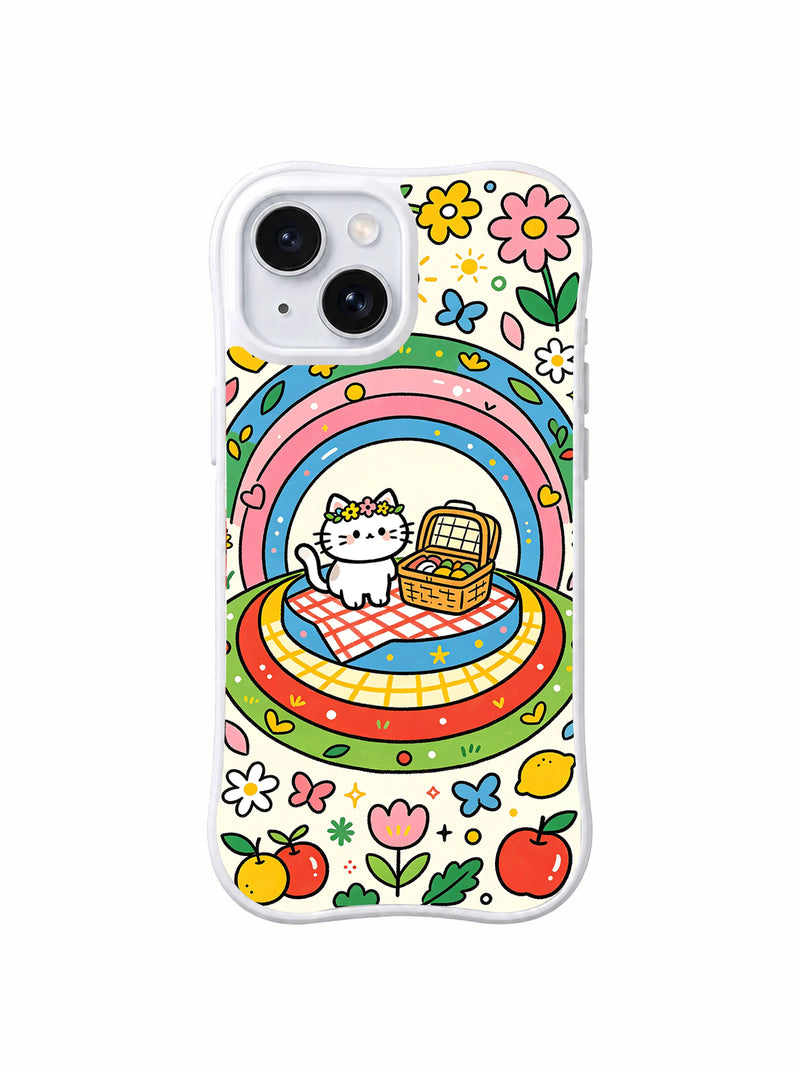 Daisy Cat Picnic iPhone Case