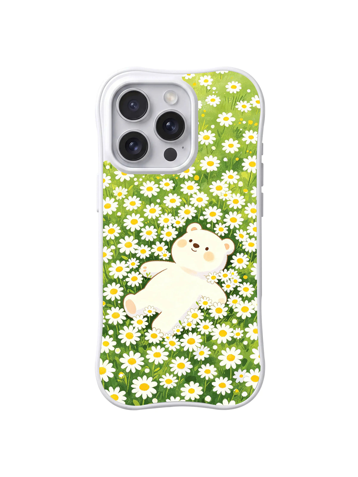 Daisy Daydream Bear pattern on iPhone 14 Pro Max case