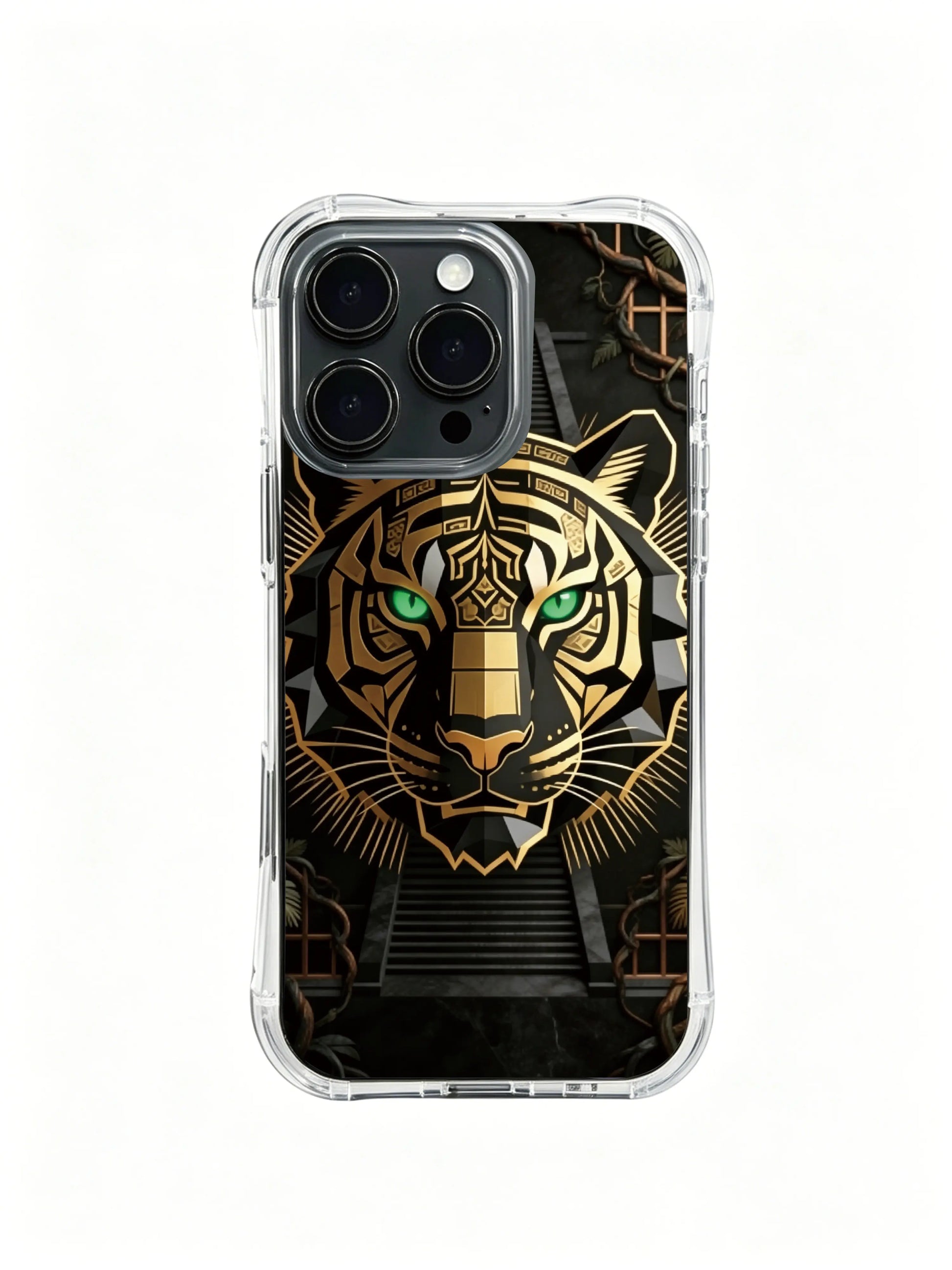 Dark laurel crown motif PhoneCasing, elegant iPhone 14 Plus Case, fashion full protective iPhone 14 Plus casing for career women.