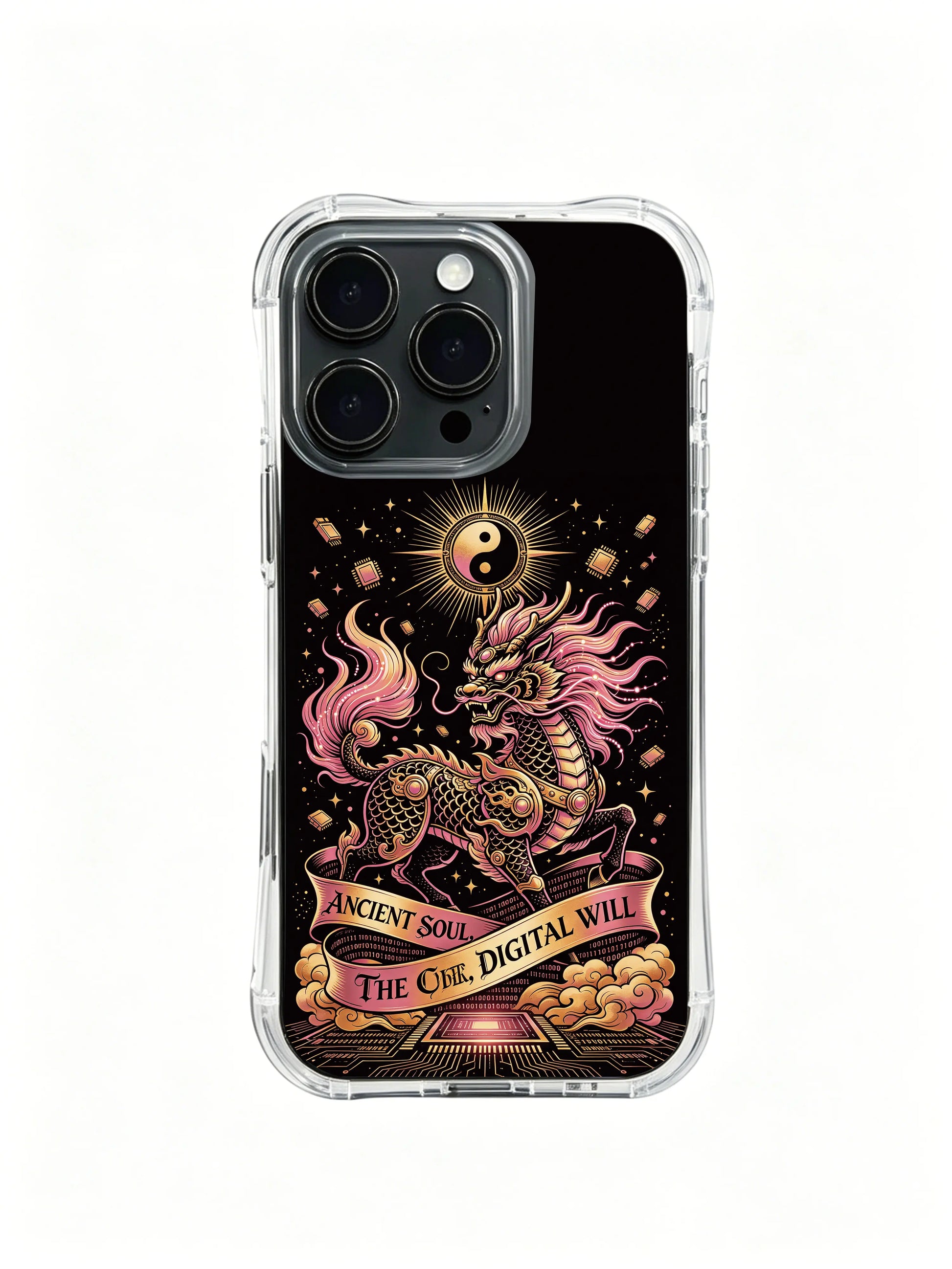 Dark tropical oriental futuristic mixed aesthetic PhoneCasing, noble classy iPhone 14 Plus Case, anti-wear daily protective phone cover.