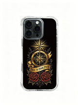 Dark harbor-inspired compass artwork in the product gallery