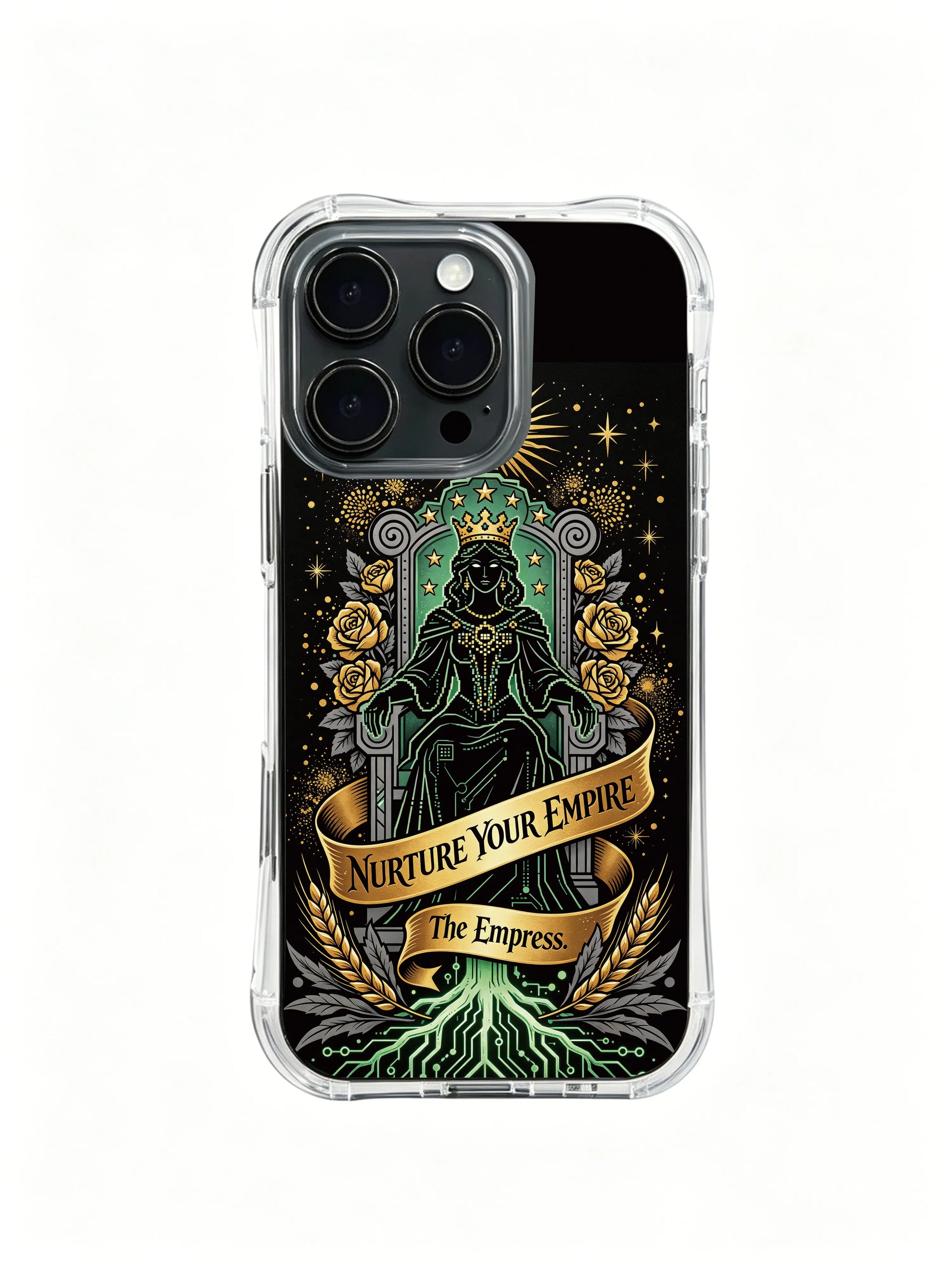 Dark tropical natural futuristic integrated aesthetic PhoneCasing, regal elegant iPhone 14 Plus Case, anti-wear daily protective phone cover.