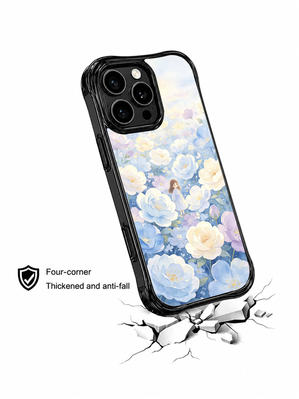Dawn in the Blossom Sea: Çatlak yüzey çiziminin üzerinde açılı gösterilen kılıf.