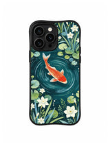 Deep Teal Koi Current pattern swatch