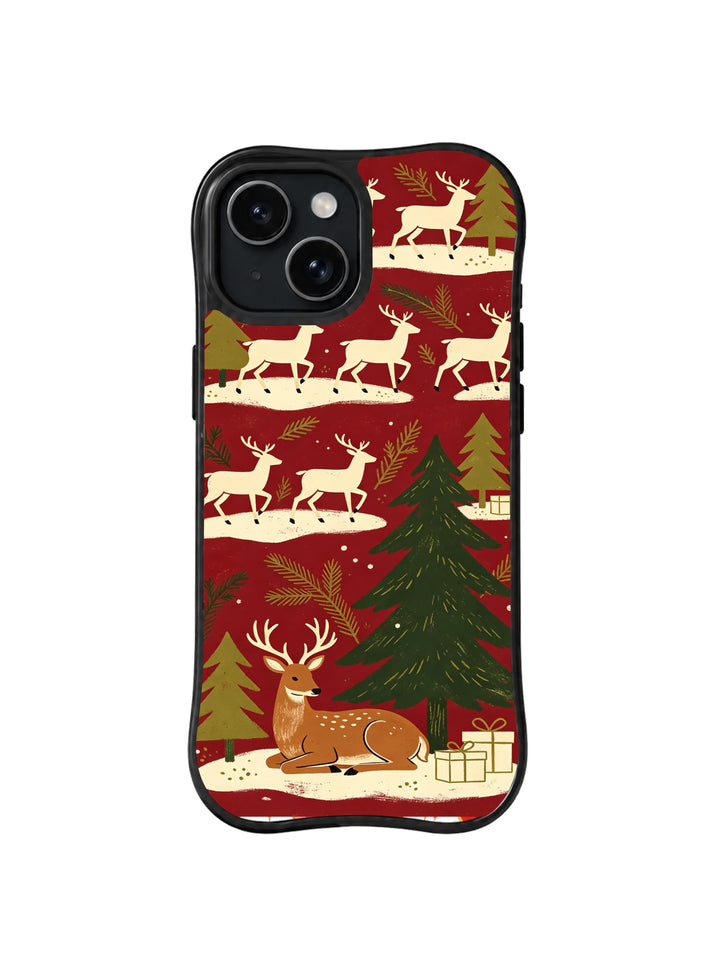 Deer Through December iPhone 15 Case – Woodland Christmas Art