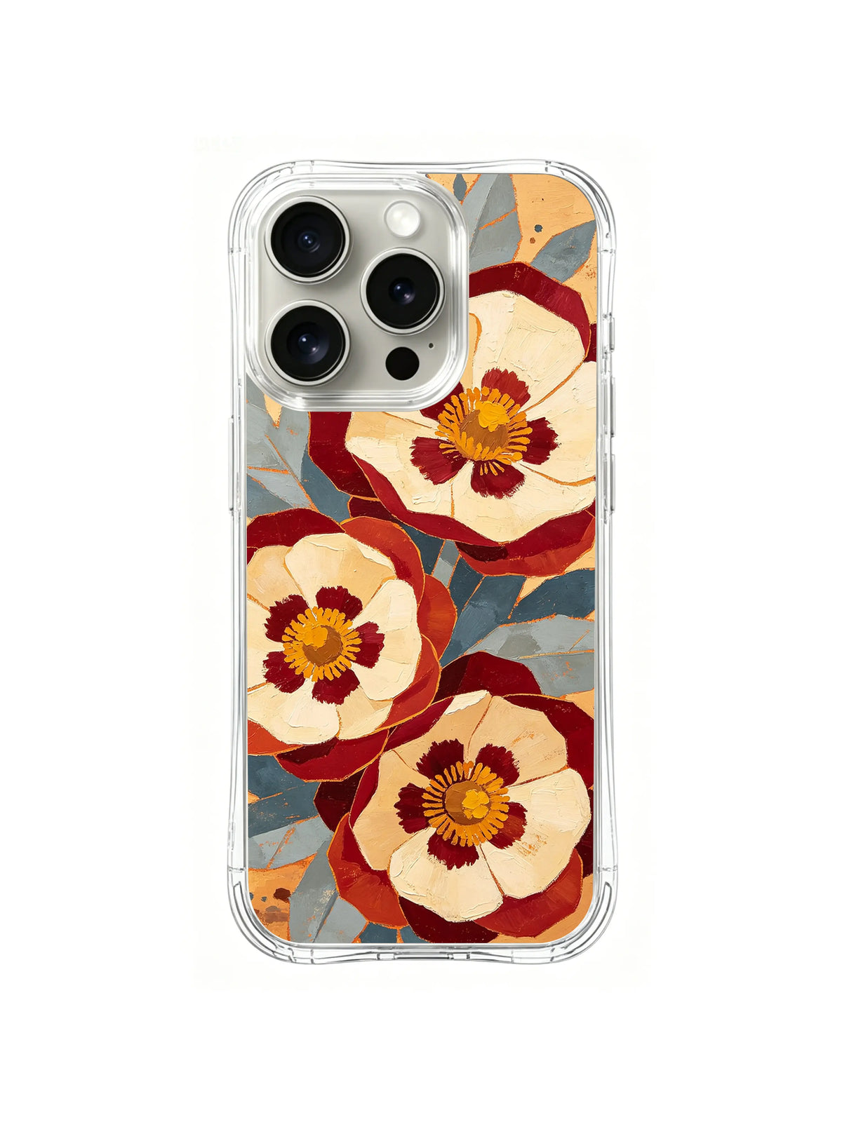 Ivory Desert Rosettes pattern on iPhone 15 Pro case