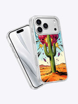 Angled view of the Desert Cactus Crash iPhone 17 Pro Max case