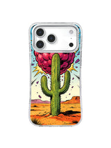 Desert Cactus Crash sky-blue smoke desert rise artwork on an iPhone case