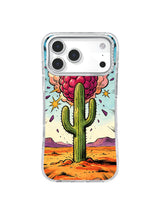Desert Cactus Crash violet shard western horizon artwork on an iPhone case