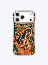Front view of Desert Holiday Rider iPhone 17 Pro Max case