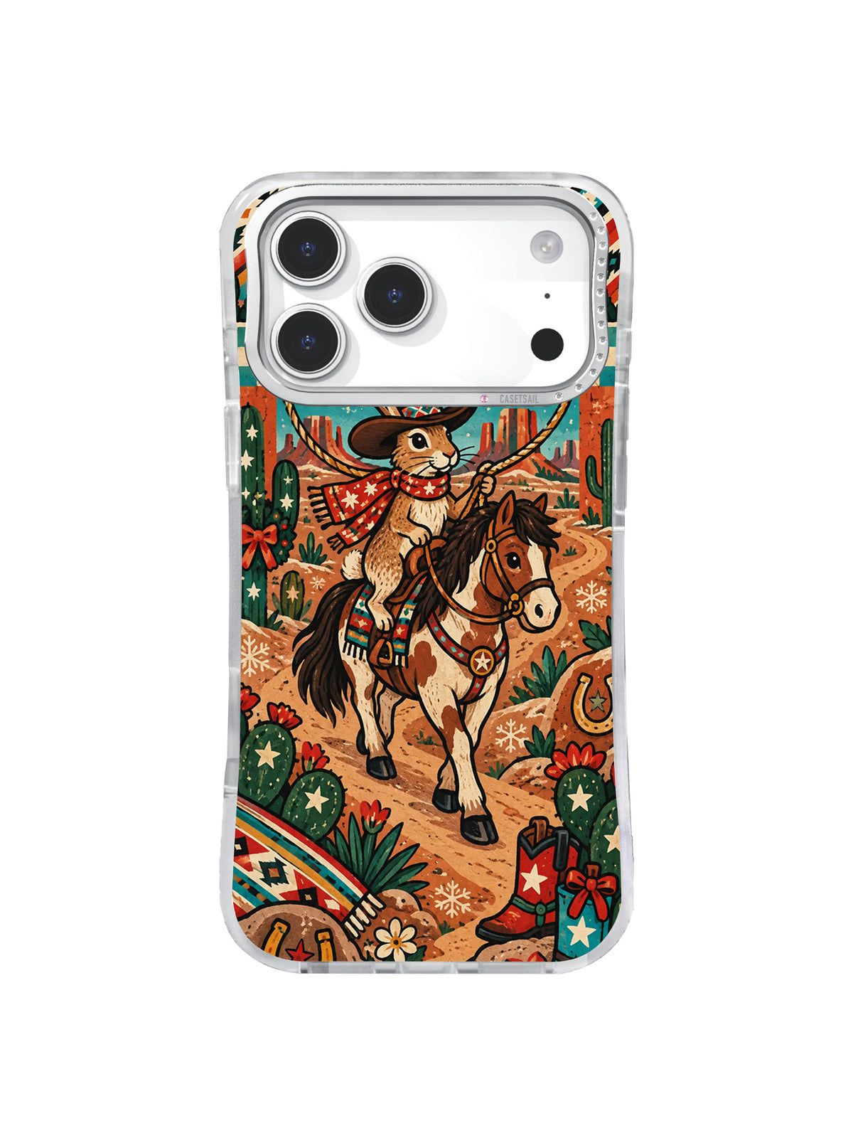 Horseshoe Sand Route artwork on an iPhone 17 Pro Max case