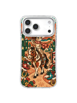 Patchwork Pony Beacon artwork on an iPhone 17 Pro Max case