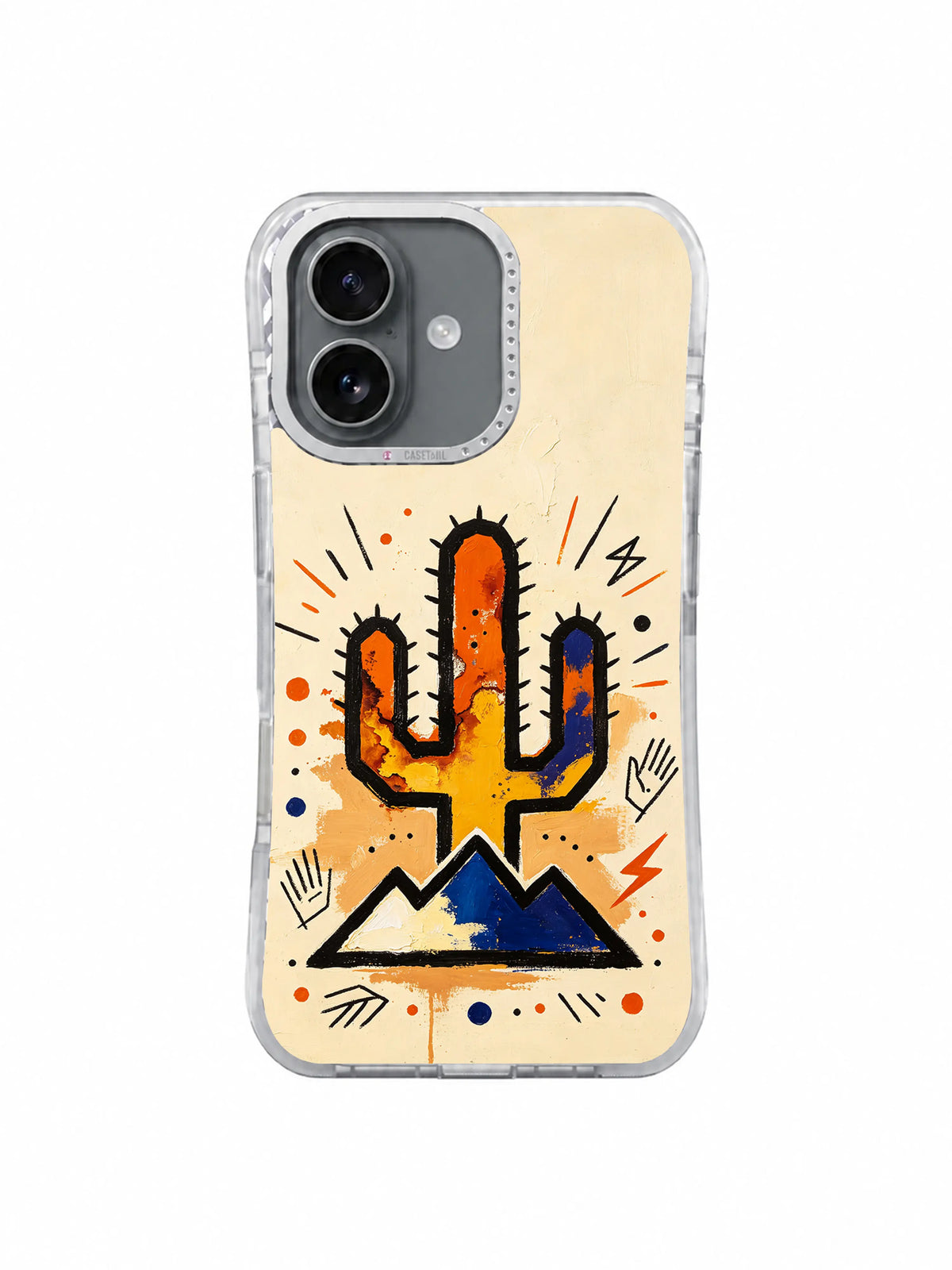 Cactus Spirit Signal iPhone 16 Pro case pattern