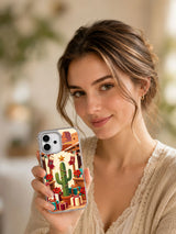Lifestyle view of The Desert Star Market iPhone 17 case