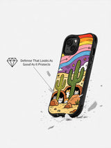 Cute cactus kitten phone case lifestyle view