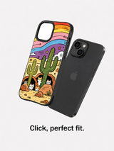 Southwestern cat iPhone 15 case detail