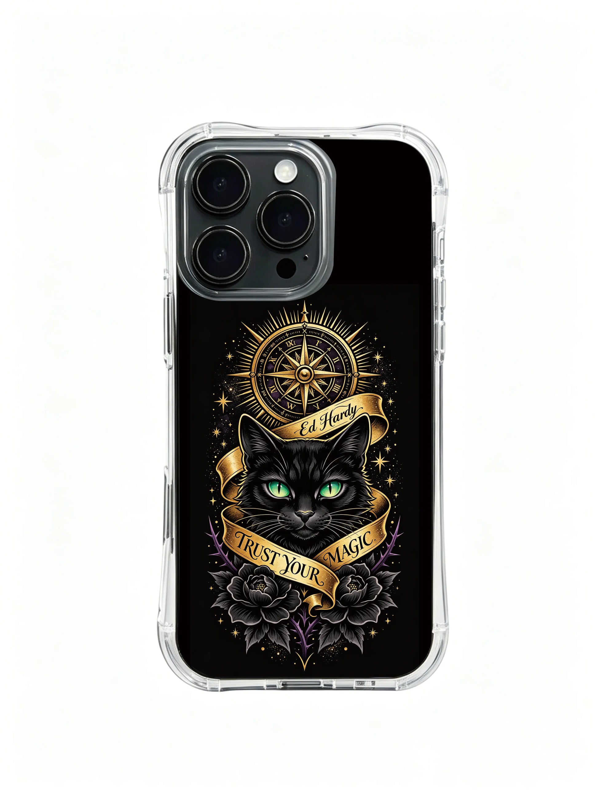 Destiny golden ribbon lynx PhoneCasing, business casual iPhone 14 Plus Case, impact resistant protective phone casing.