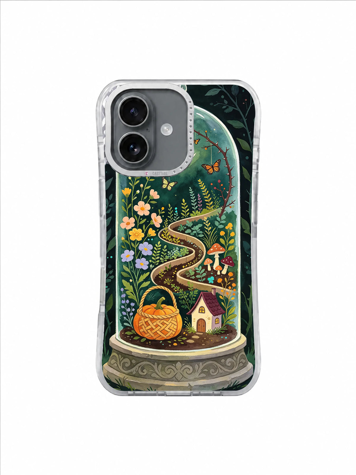 Dewlit Emerald Greenhouse botanical artwork on an iPhone case