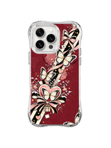 Diagonal Frostwing Trail butterfly and bow iPhone 14 Pro case by Elara Voss