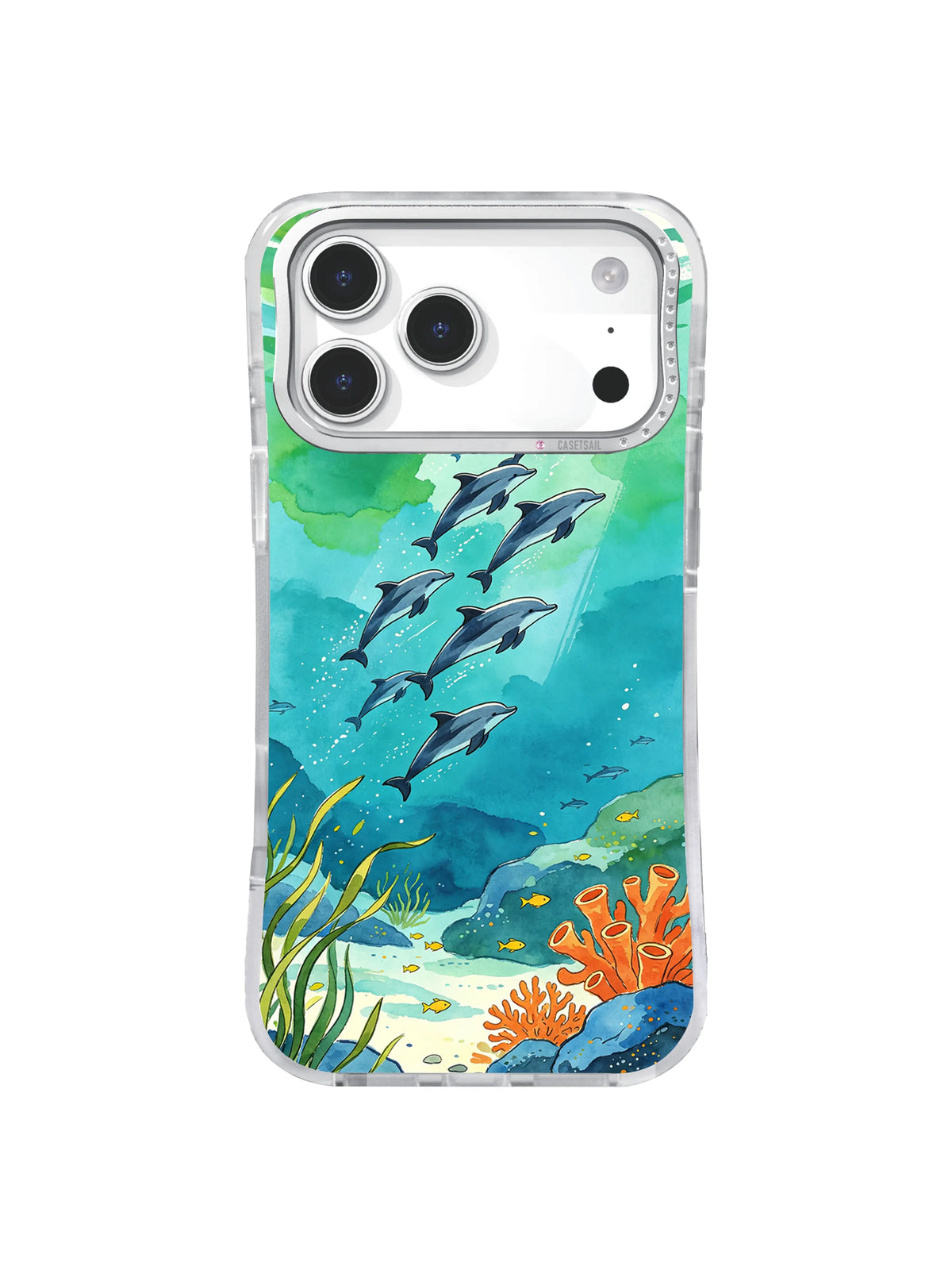 Emerald Passage dolphin ocean art iPhone case