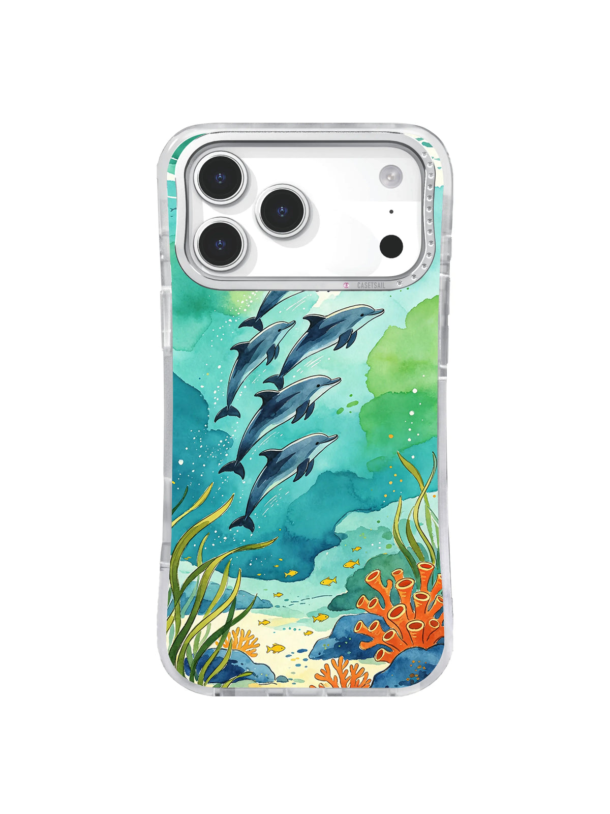 Lagoon Recovery dolphin coastal art iPhone case