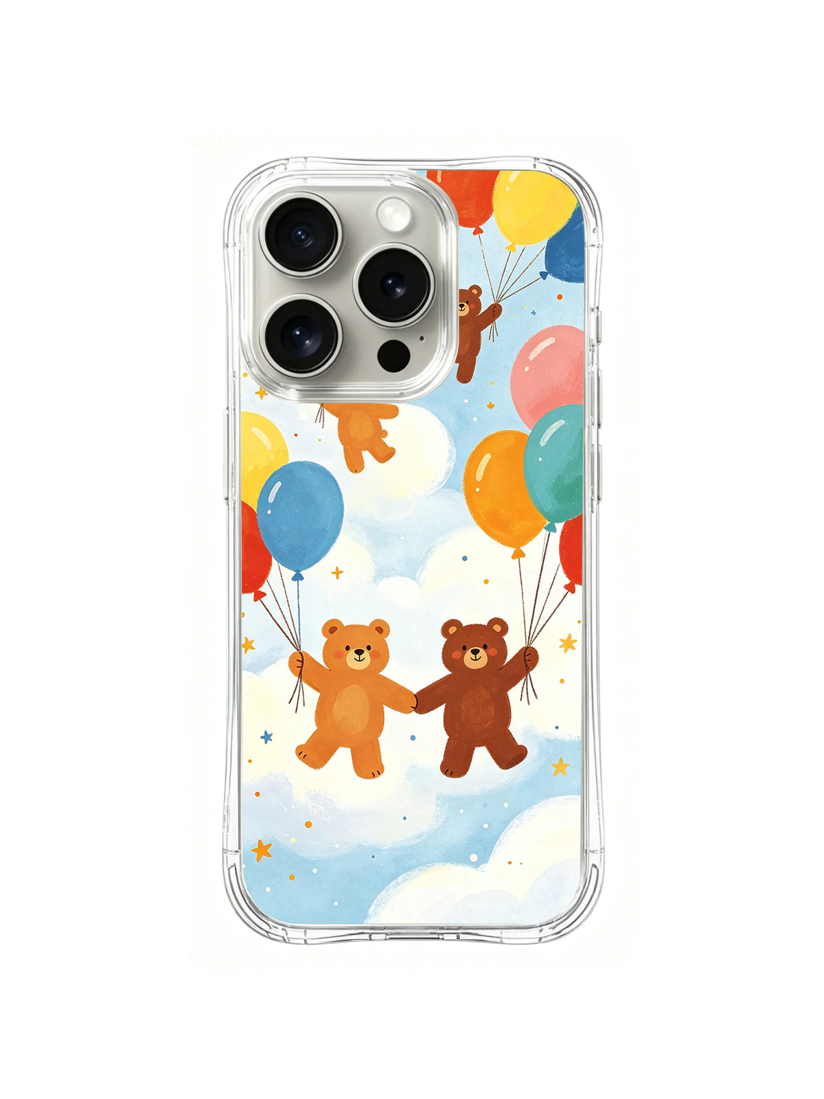 Hand-in-Hand Balloon Flight pattern on iPhone 14 Pro Max case