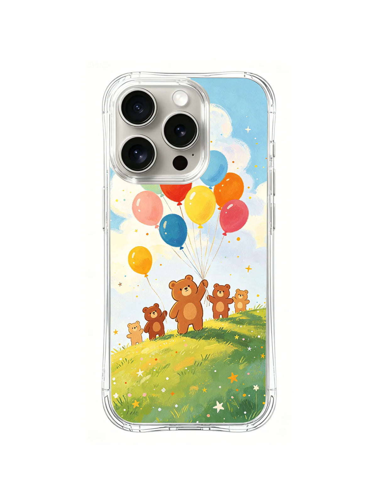 Hillside Balloon Wishes pattern on iPhone 14 Pro Max case
