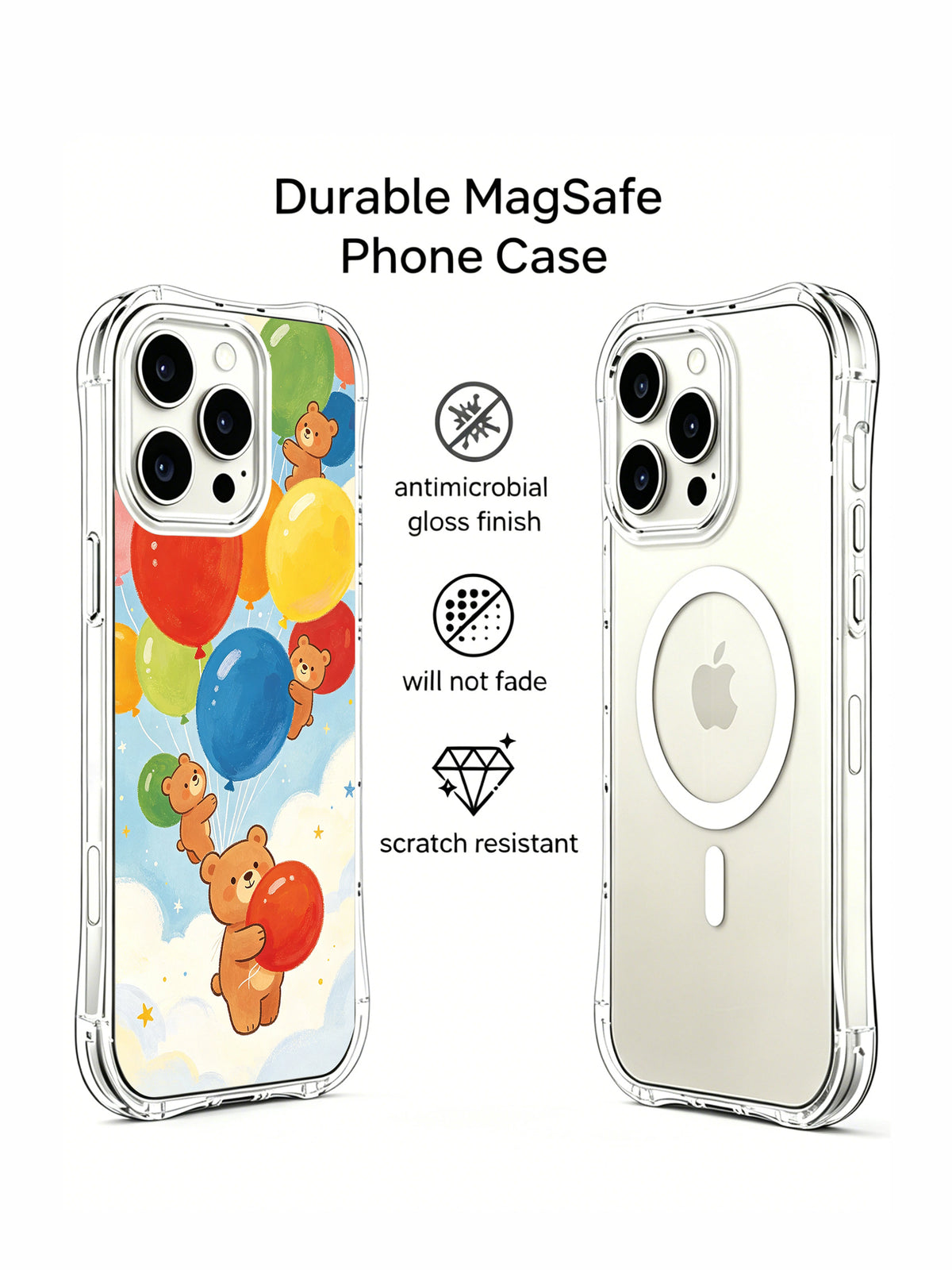 Dream Balloon Bears iPhone 14 Pro Max case product view 3
