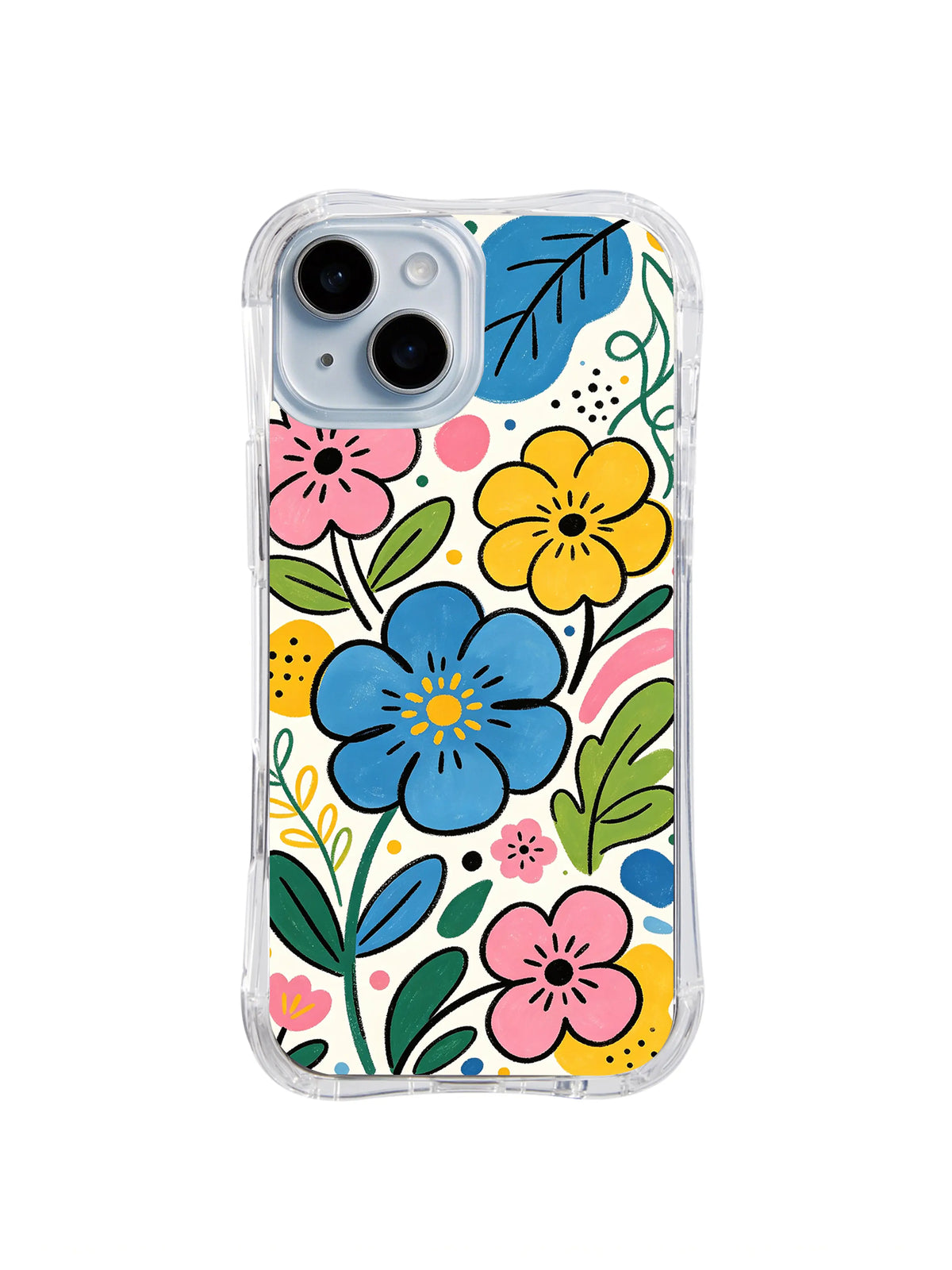 Blue Blossom Trail pattern iPhone 14 case