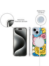 Dream Garden clear iPhone 14 case back