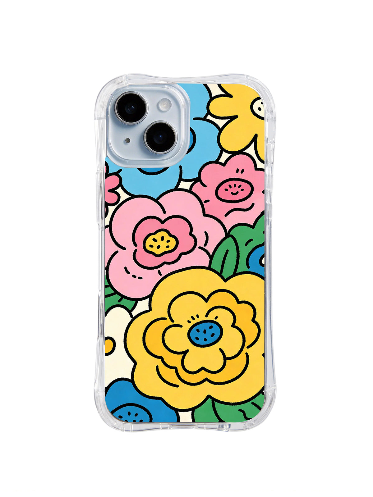 Dream Garden floral art iPhone 14 case front view