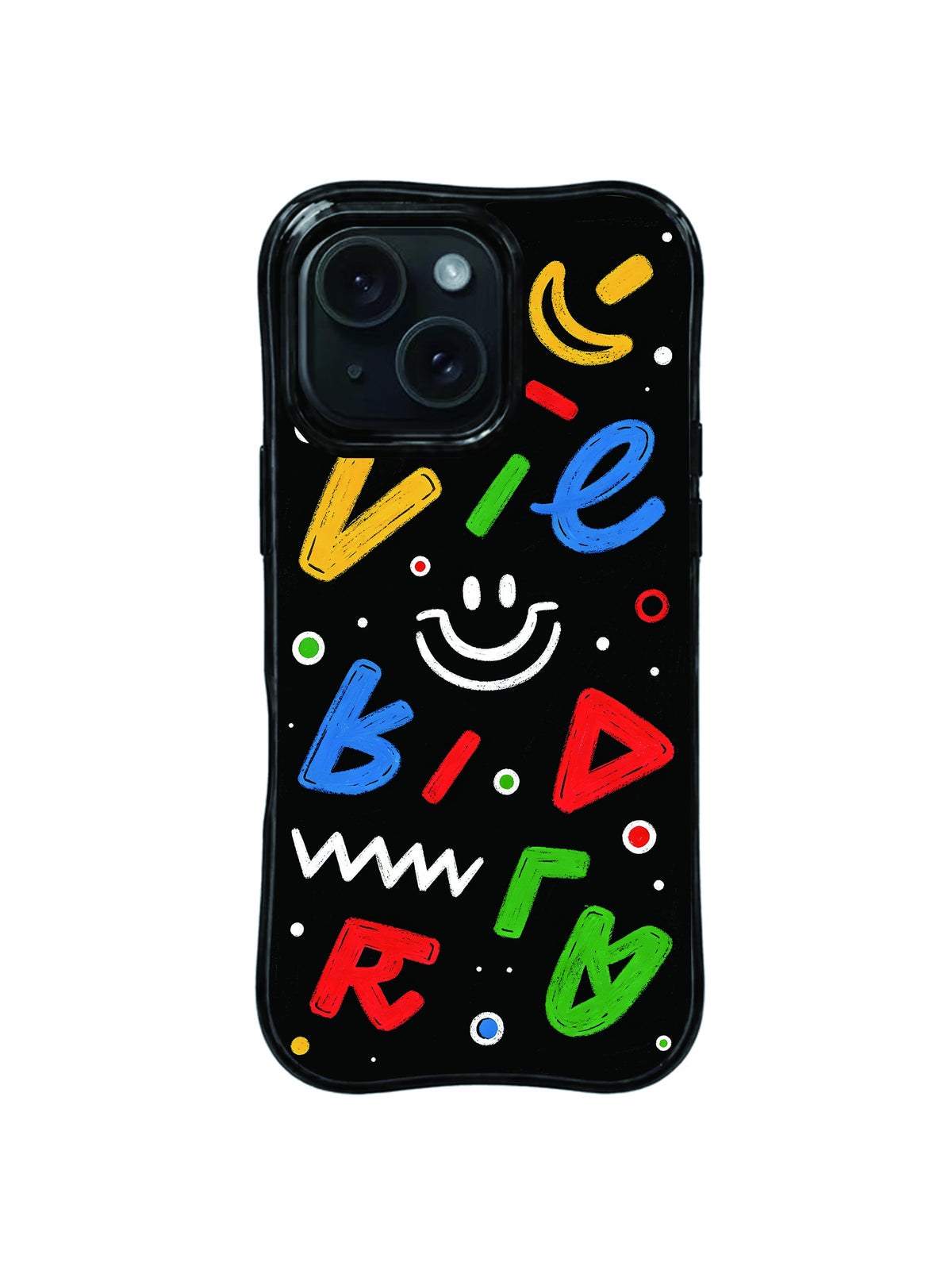 Alphabet Smile colorful letter iPhone 15 Pro case