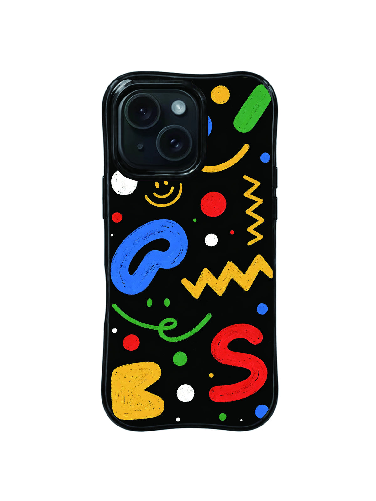 Color Glyphs colorful doodle iPhone 15 Pro case