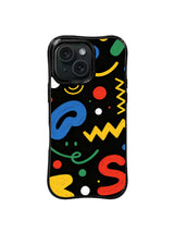 Dream Marker colorful doodle iPhone 15 Pro case front view