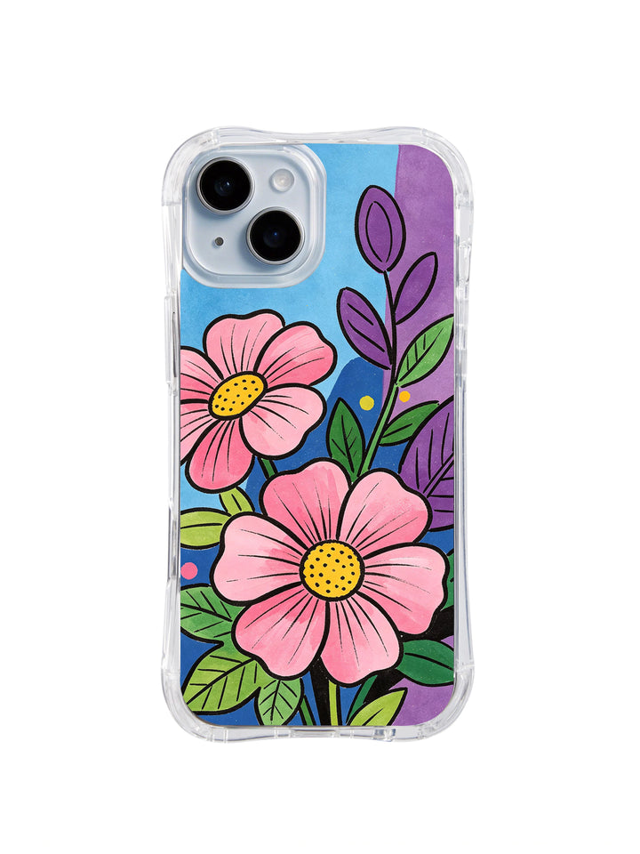 Dream Neon Garden Floral Art iPhone 14 Case