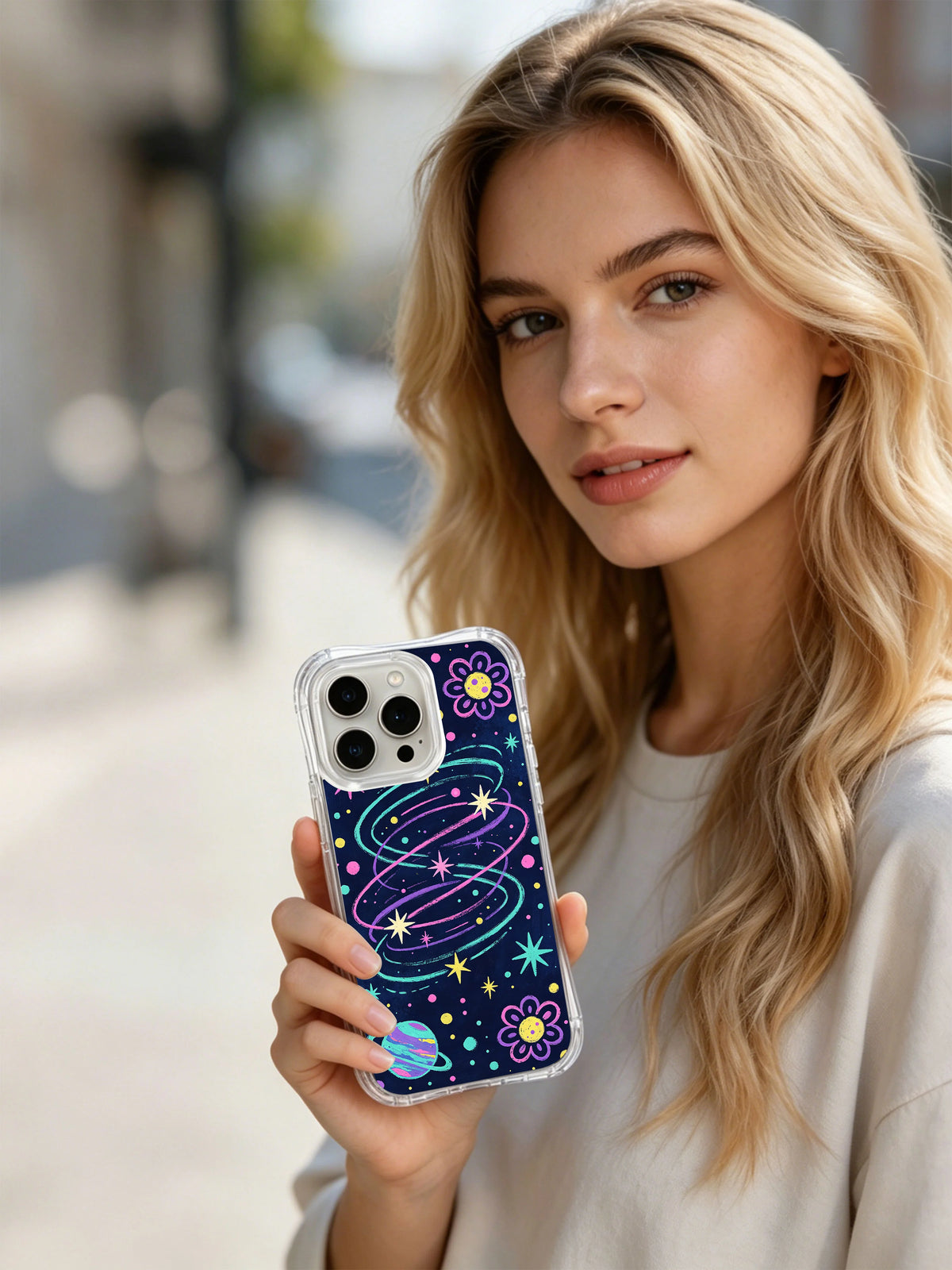 Dream Planet Parade iPhone 14 Pro Max case lifestyle
