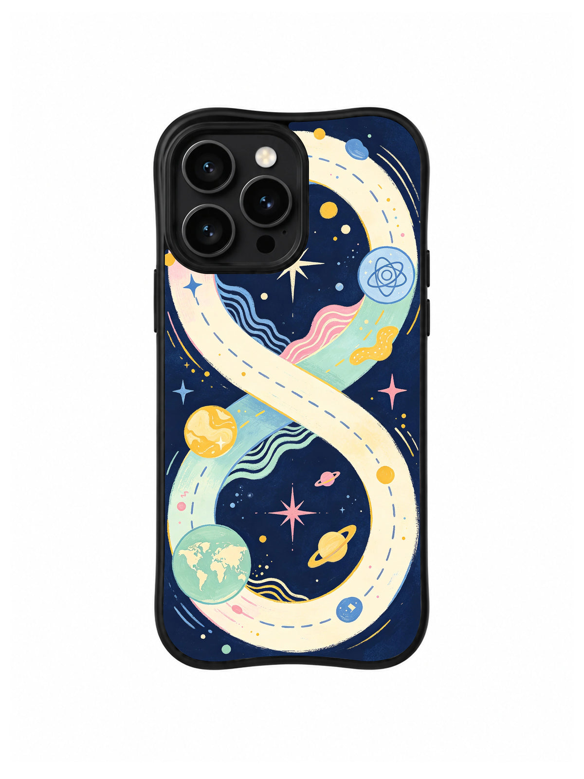 Moon Loop Journey pattern iPhone 14 Pro Max case