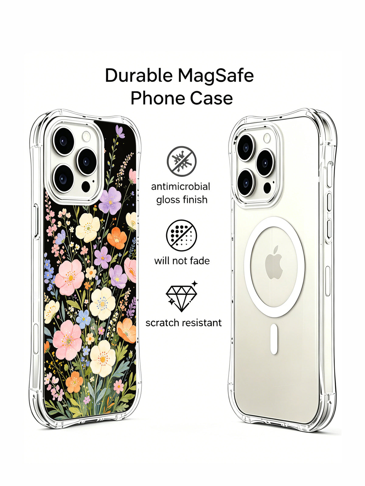 Dream Wildflower Garden protective iPhone 15 Pro case
