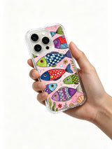 Dreaming Coral Fish pink watercolor ocean art phone case