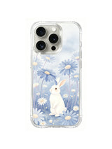 Dreaming Daisy Rabbit blue floral pattern