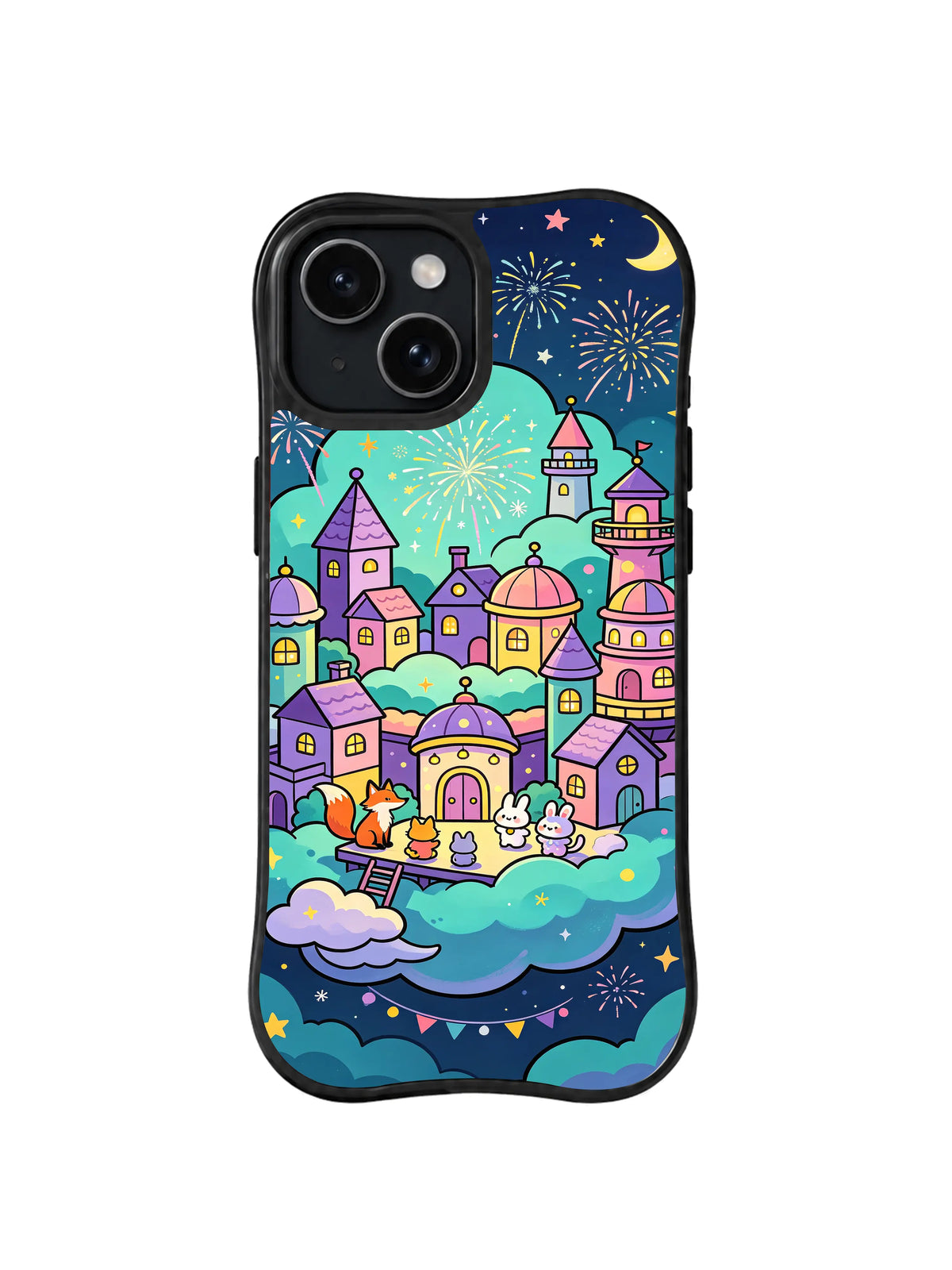 Firework Dream Festival pattern on iPhone 14 Plus case