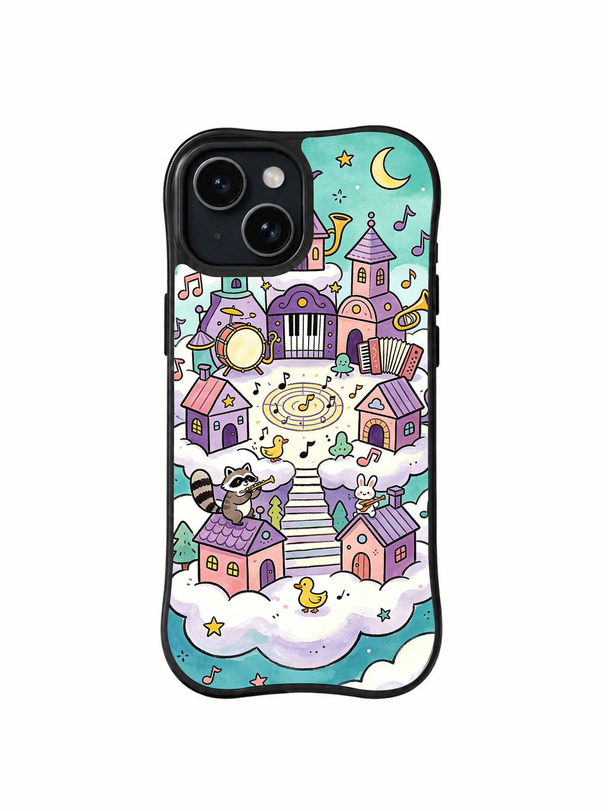The Dreamy Cloud House City celestial iPhone 14 Plus case front view