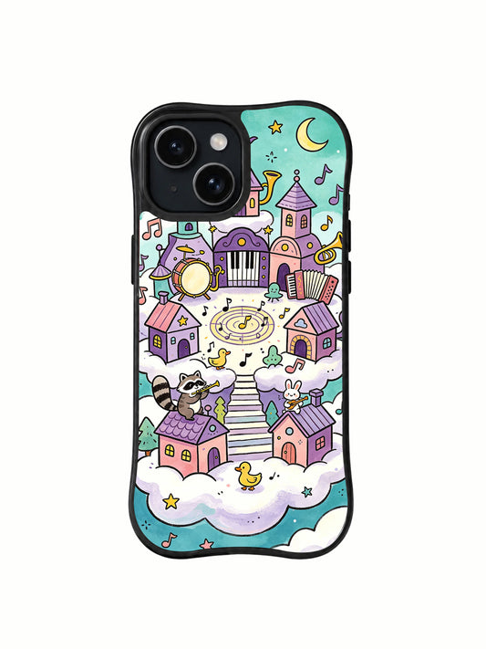The Dreamy Cloud House City celestial iPhone 14 Plus case front view