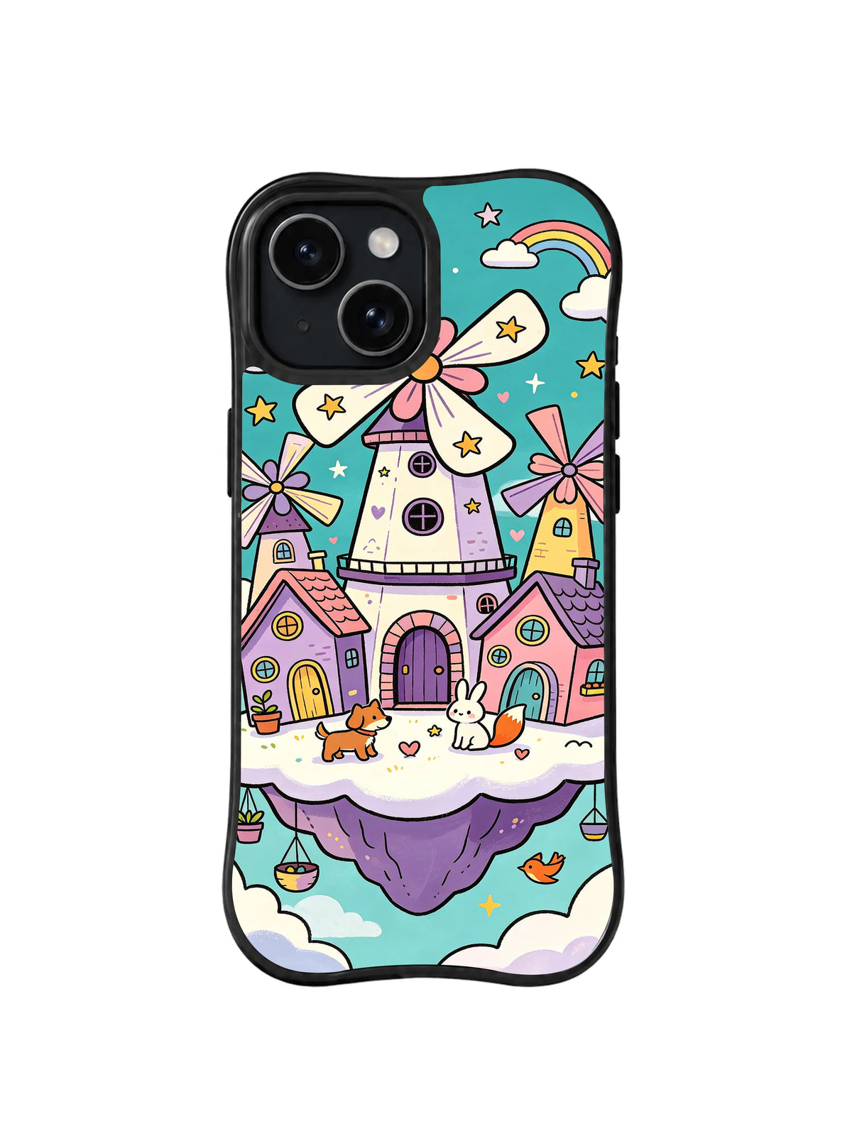 Windmill Wish Island pattern on iPhone 14 Plus case